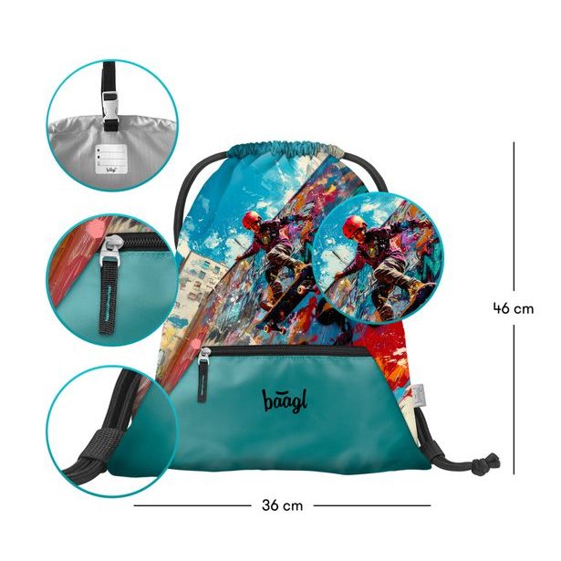 BAAGL Sáček s kapsou Skatepark