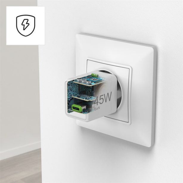 Hama rychlá USB nabíječka, USB-C PD/QC 45 W, super-mini