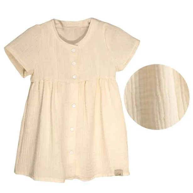 ESITO Mušelínové šaty Barunka Cream - smetanová / 86