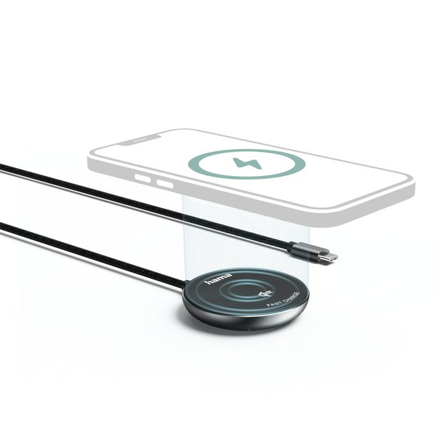 Hama bezdrátová nabíječka Qi2 15 W, magnetická, samostatný kabel 1 m