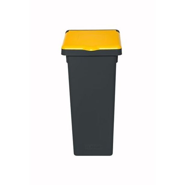 koš odp.20l FLAP BIN černý, žluté víko, tříd.odp.,plast
