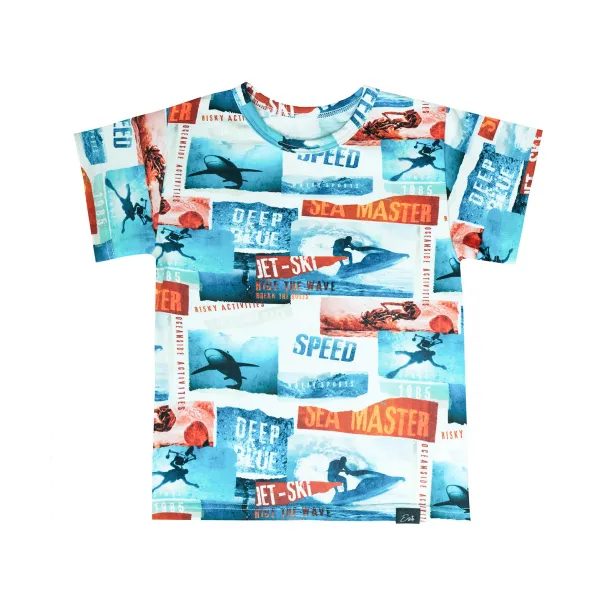 ESITO Tričko s krátkým rukávem Surfing - tyrkysová