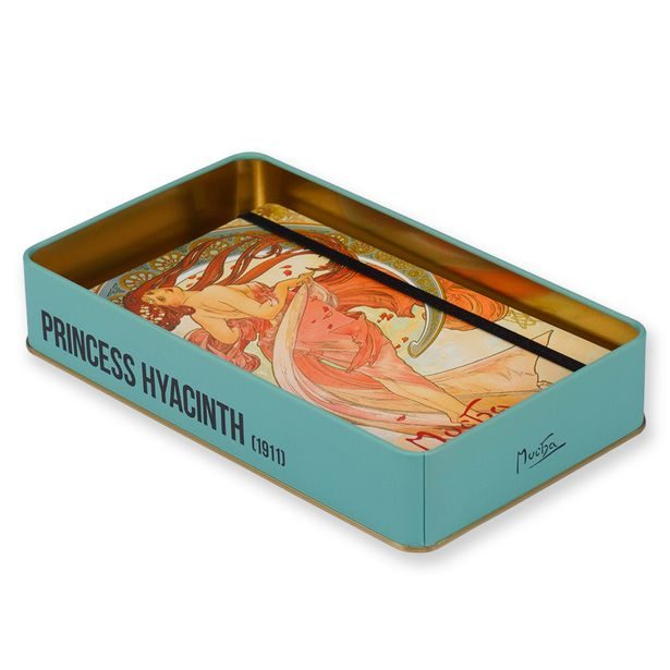 Plechová dóza Alfons Mucha - Princezna Hyacinta, 24 × 14 × 4 cm