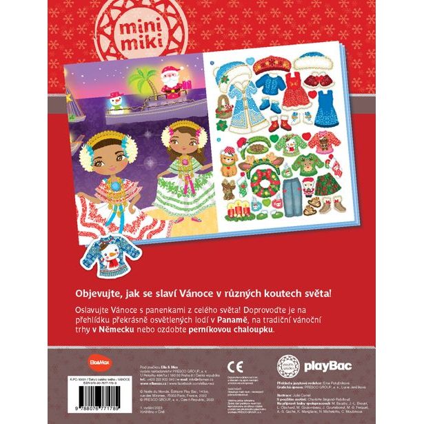 Šaty z celého světa VÁNOCE ─ Kniha samolepek