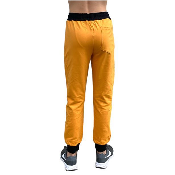 Dětské bavlněné tepláky hořčicové