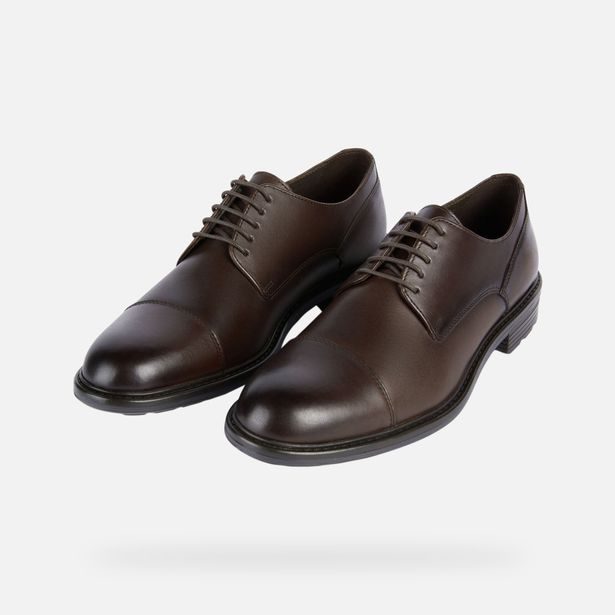 Tmavě hnědá pánská společenská obuv Geox Walk Pleasure