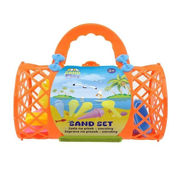Plastica Hračky na písek - Sada báboviček v retro tašce, 9 ks