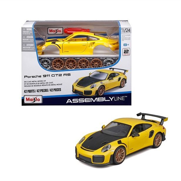 Maisto Maisto - Porsche 911 GT2 RS, žlutá, assembly line, 1:24