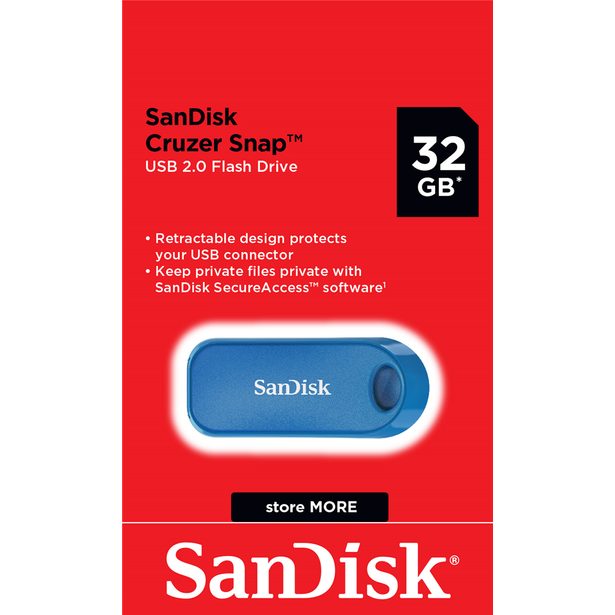 Sandisk Cruzer Snap 2.0 Global 32 GB modrá