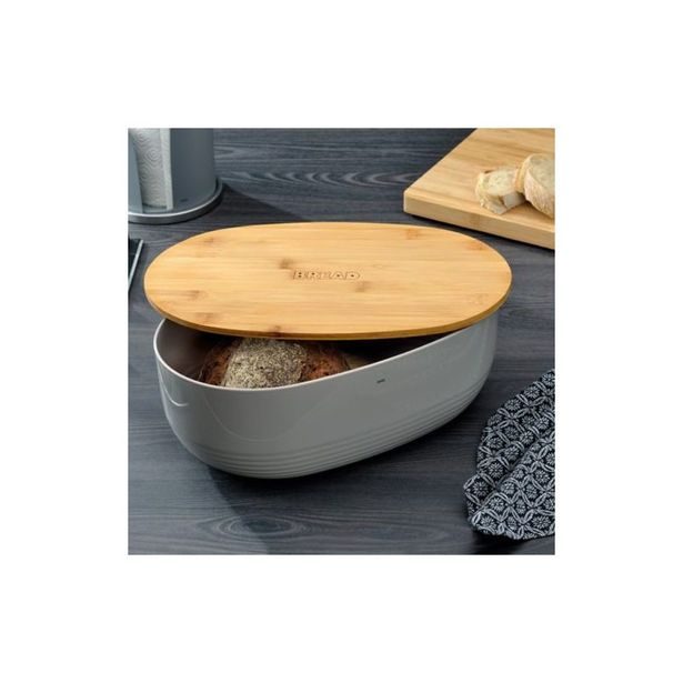 KELA Chlebník NAMUR plast / dřevo béžová KL-12061