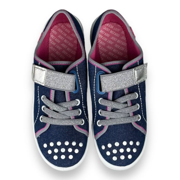 Dívčí tenisky Befado - modré se cvočky