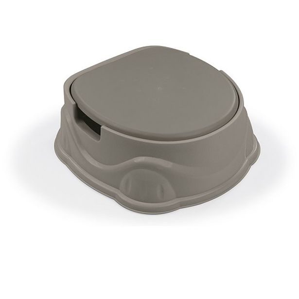 DOLU 3v1 nočník, sedátko na WC, stolička, šedá, 20x34,5x37 cm