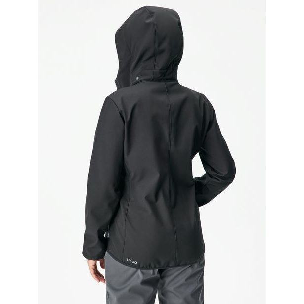 Unuo, Dámská softshellová bunda s fleecem Slim, Černá
