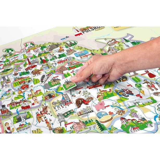 Magnetická mapa ČR s obrázky a společenská hra, 3 v 1