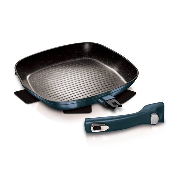 BERLINGERHAUS Pánev grilovací s odnímatelnou rukojetí 28 cm Aquamarine Metallic Line BH-7151