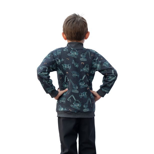 ESITO Mikina na zip Grafit Trucks - šedá