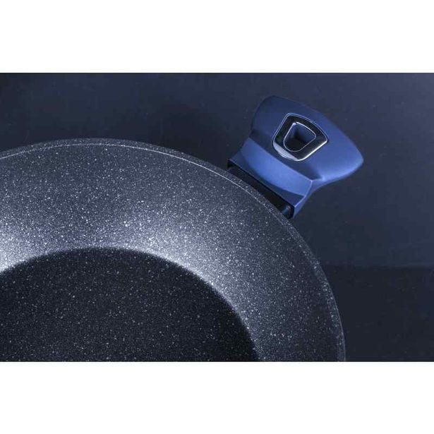 BERLINGERHAUS Pekáč kulatý s mramorovým povrchem a poklicí 28 cm Aquamarine Metallic Line BH-1877