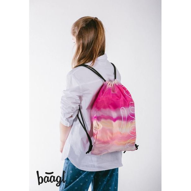 BAAGL Sáček Skate Pink Stripes