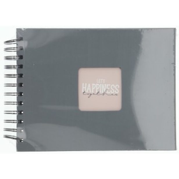 Hama album klasické spirálové FINE ART 24x17 cm, 50 stran, kamenná šedá, černé listy