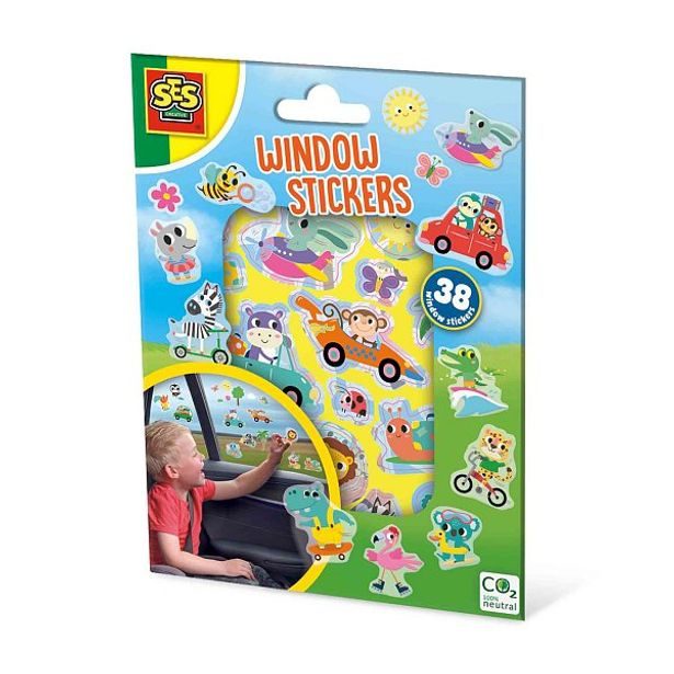 SES Cestovní hra - okenní nálepky mix, 38 ks