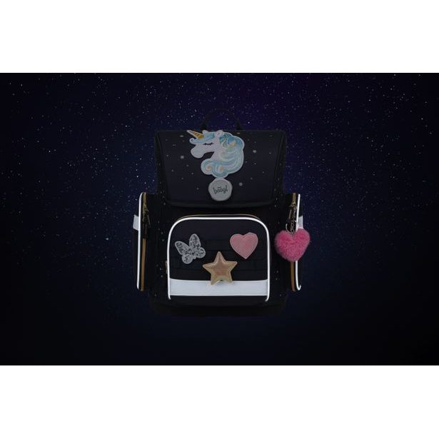 BAAGL Školní aktovka Ergo Unicorn Gold