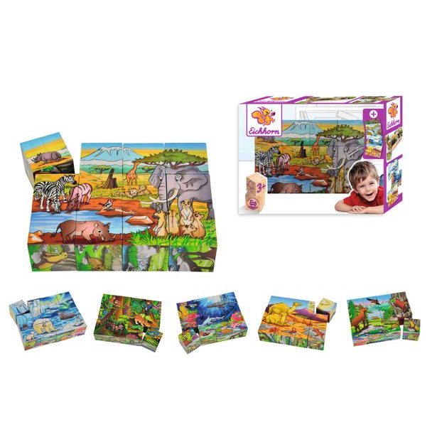 Dřevěné obrázkové kostky