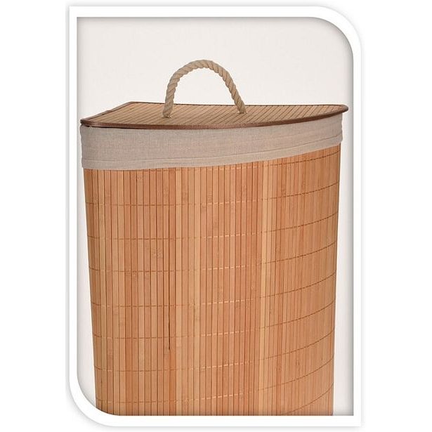 EXCELLENT HOUSEWARE Koš na prádlo rohový bambus 35 x 35 x 60 cm KO-HX9100550