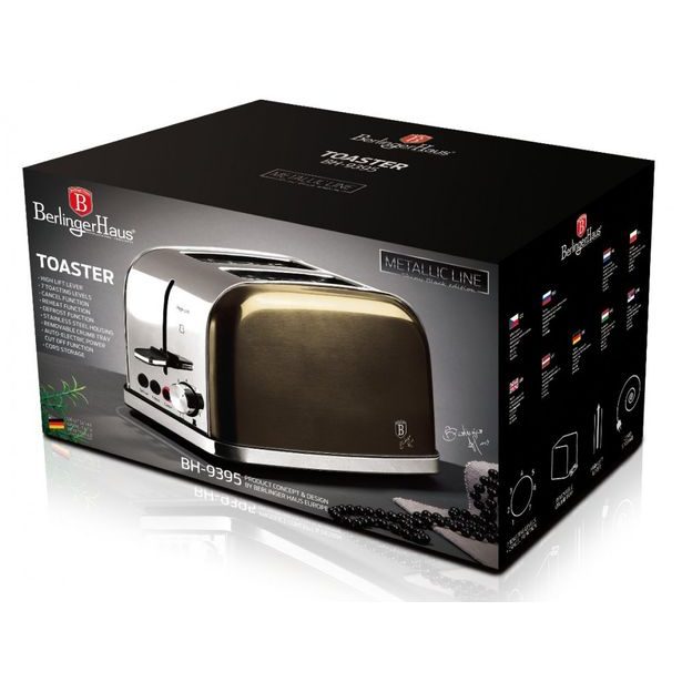 BERLINGERHAUS Topinkovač nerez Shiny Black Collection BH-9395