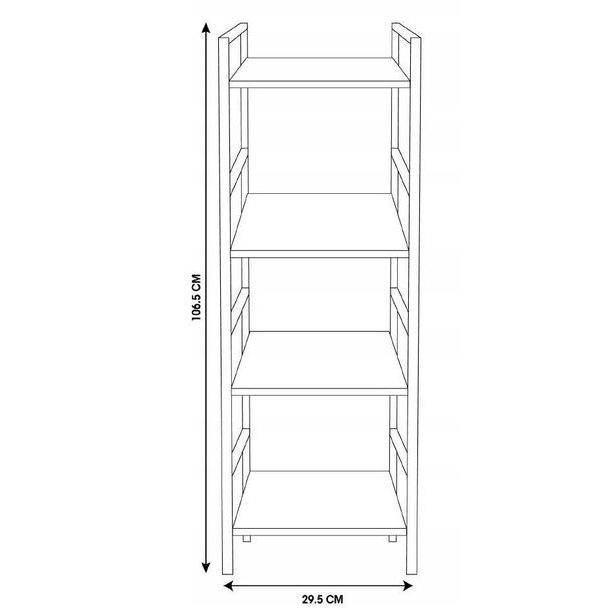 HOMESTYLING Úložný regál 4 police 106 cm KO-DD1000680