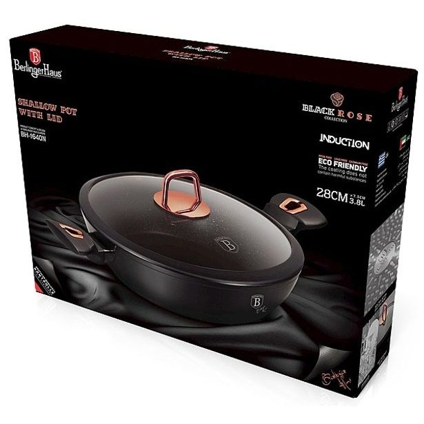 BERLINGERHAUS Pekáč s poklicí s mramorovým povrchem 28 cm Black Rose Collection BH-1640