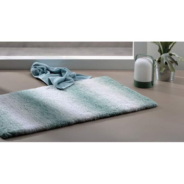 KELA Koupelnová předložka Ombre 65x55 cm polyester nefritově zelená KL-23560