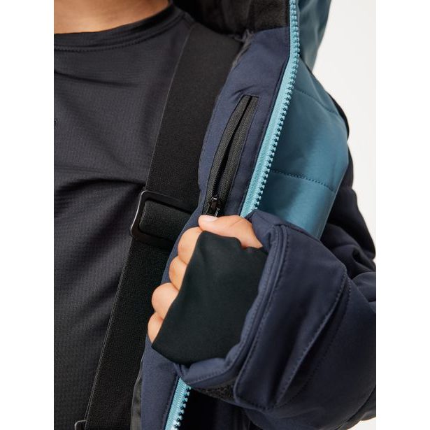 Unuo Dětská zimní bunda Ski, Tm. Modročerná