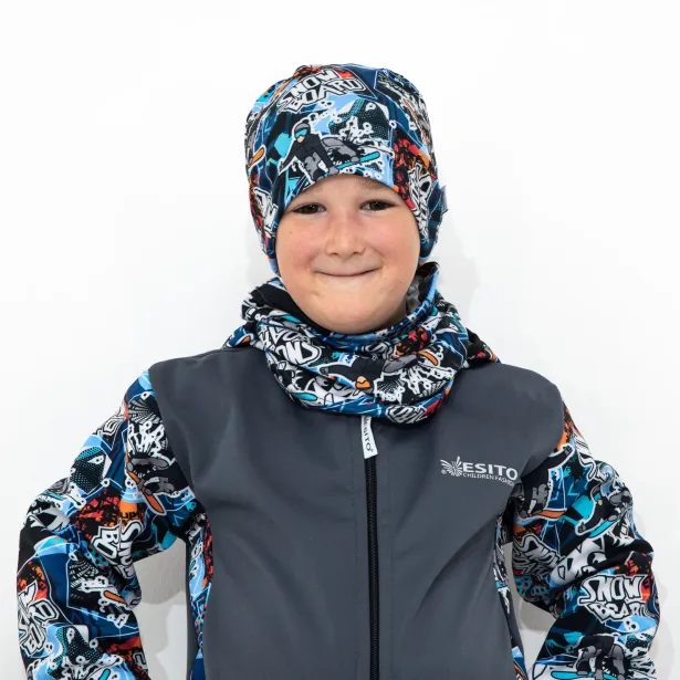 ESITO Nákrčník tunel Snowboard - šedá / universal