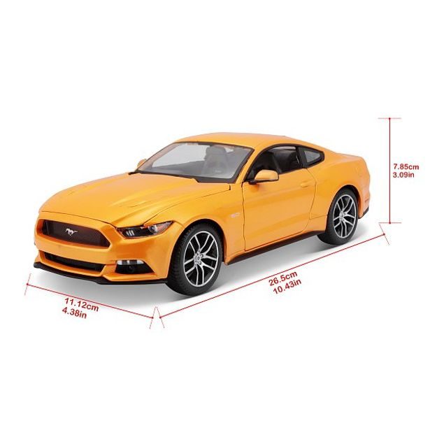 Maisto Maisto - 2015 Ford Mustang GT, metal oranžová, 1:18