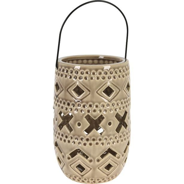 PROGARDEN Keramická lampa 23 cm s rukojetí hnědá KO-095202930hned