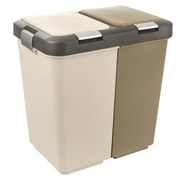 koš odp. 2x20l DUO Dust, výklop. klip, plast