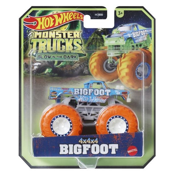 HW MONSTER TRUCKS SVÍTÍCÍ VE TMĚ ASST