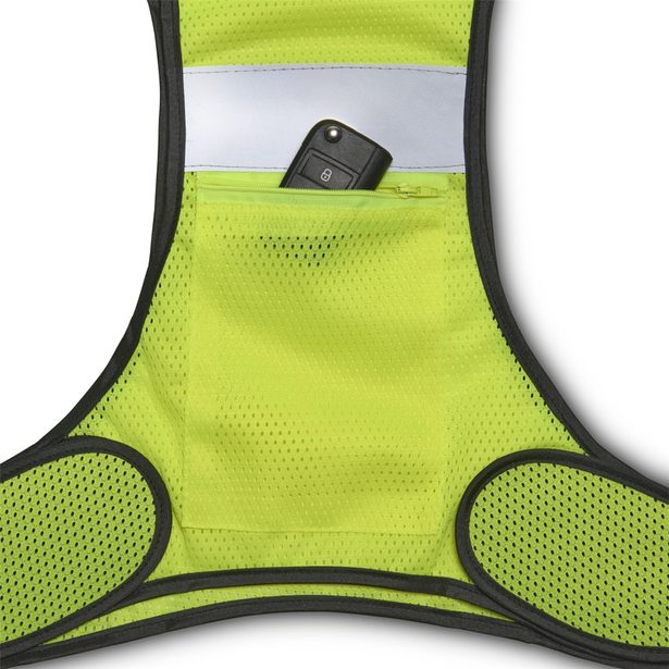 Hama reflexní vesta pro běžce/chodce/cyklisty, kapsa na zip, nastavitelná velikost, neonově žlutá