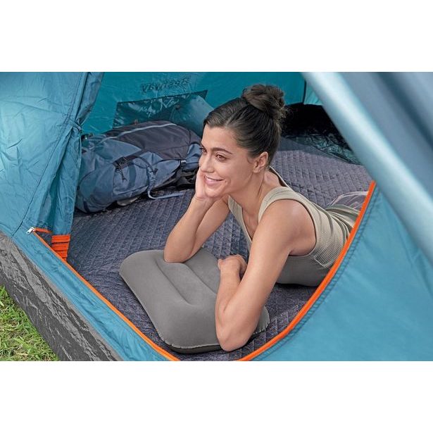 Semišový nafukovací polštář - mix 2 barvy, 42x26x10cm