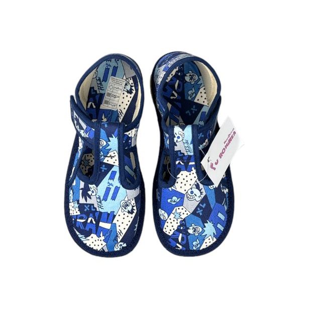 Chlapecké BAREFOOT domácí obuv HP Čechtín - Modrá