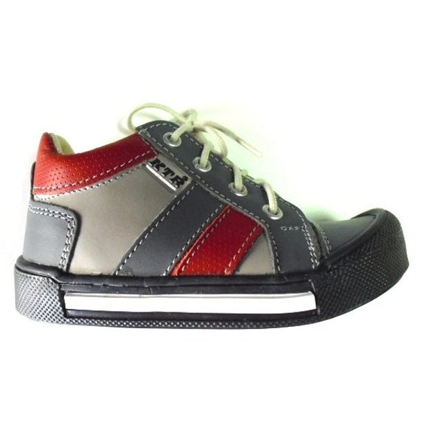 Detská celoročná obuv KTR 162/165/S šedá CASTLE + šedá PALOMA + červená KHAKI; Velikost bot: 21