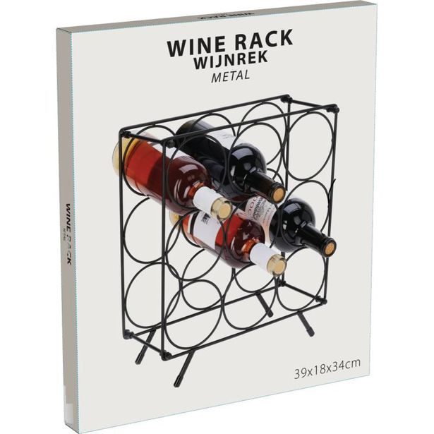 EXCELLENT HOUSEWARE Kovový stojan na víno 9 lahví KO-DD1001030