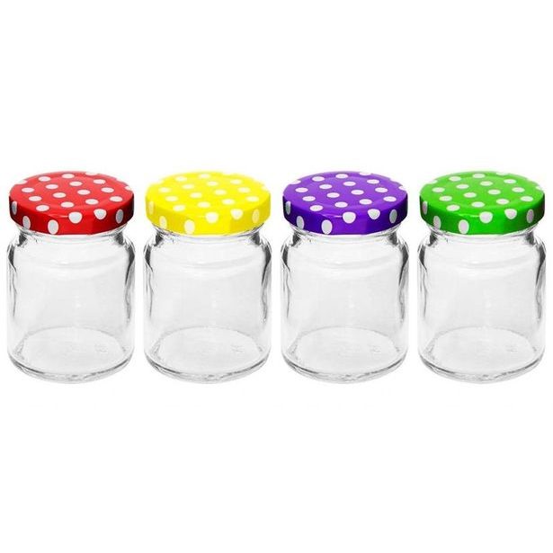 sklen.zavař. 90ml-12ks,kov.víčkem TO 56