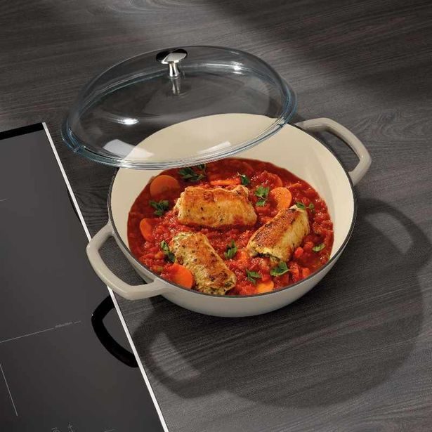 KELA Hluboká pánev litinová CALIDO 28 cm 3,8 l šedá KL-12614