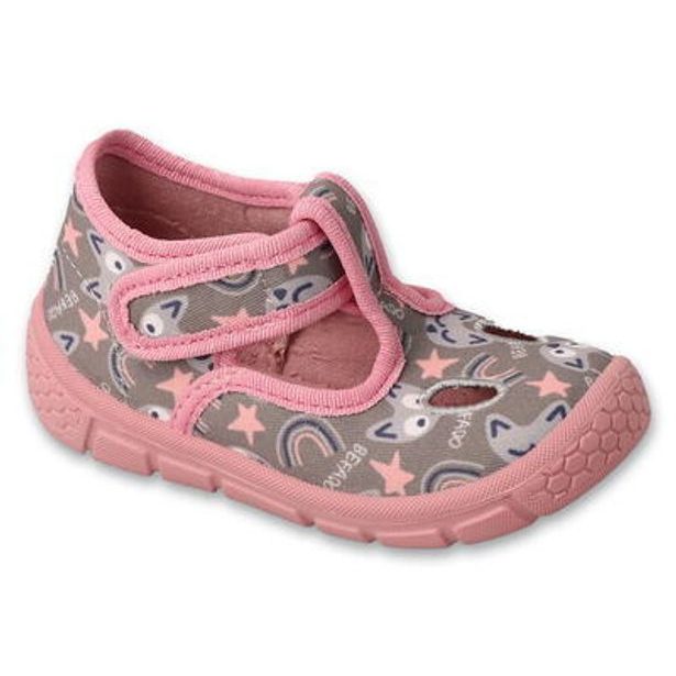 Domácí, letní obuv Befado - šedé lišky