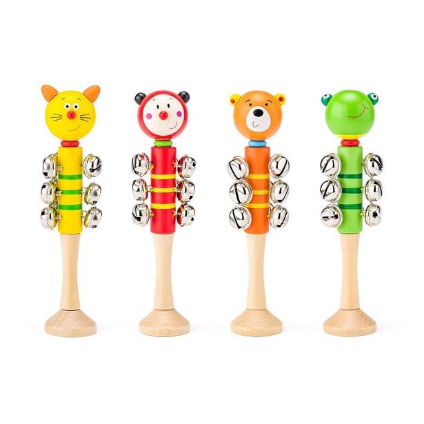 WOODY Rolničky zvířátka, 4 druhy