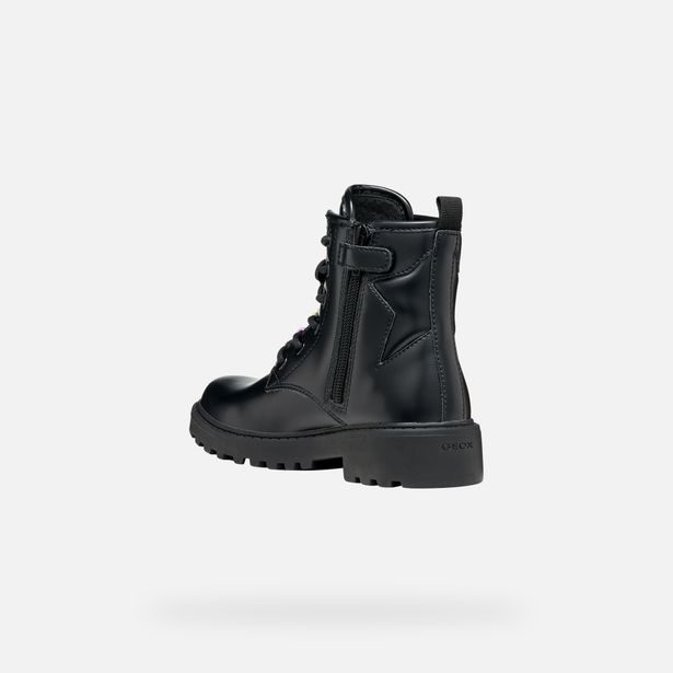 Černá dívčí kotníková obuv Geox Casey