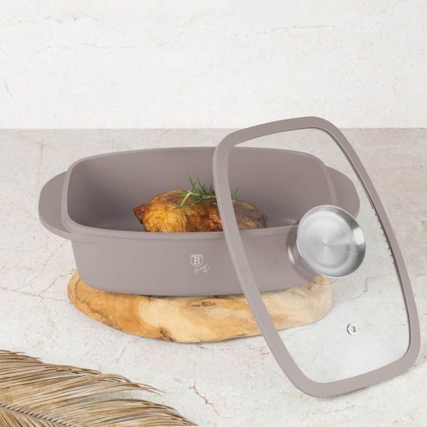 BERLINGERHAUS Pekáč do trouby s Aroma víkem 6 l Taupe Collection BH-8778