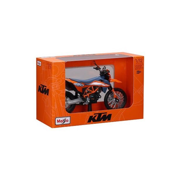 Maisto Maisto - Motocykl se stojánkem, 2023 KTM 690 SMC R, oranžovo-modrá, 1:12