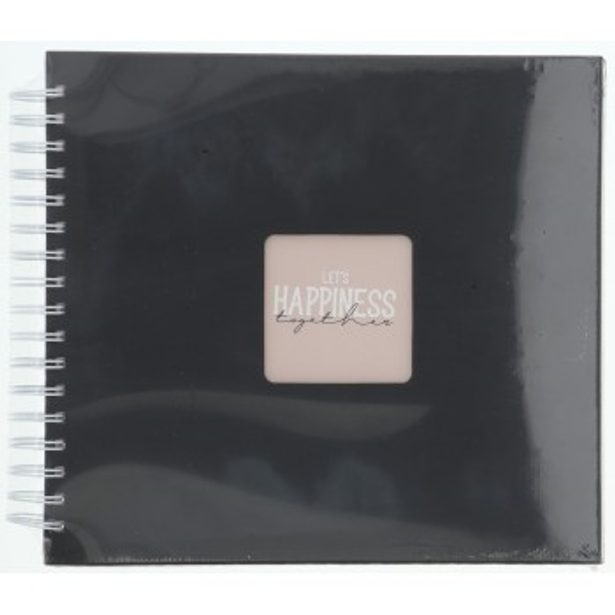 Hama album klasické spirálové FINE ART 28x24 cm, 50 stran, nová černá, bílé listy